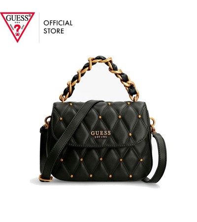 GUESS女式Triana黑色翻盖单肩包